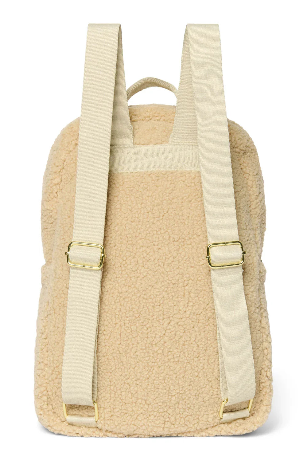 Ecru Teddy Midi-Rucksack mit Vordertasche