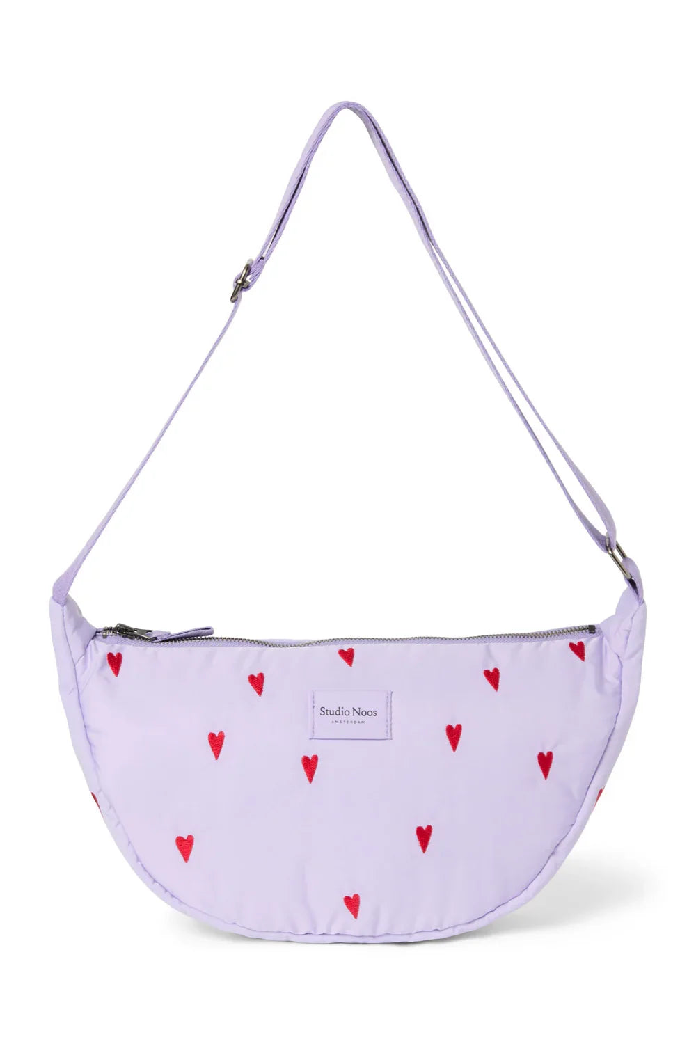 Brown Hearts Puffy Adult Fanny Pack