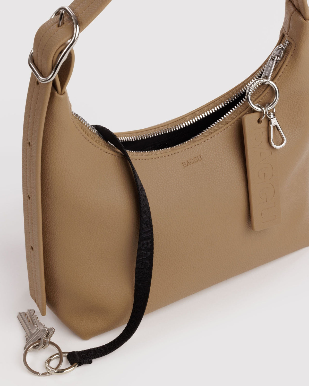 Mini Recycled Leather Shoulder Bag - Dune - image 4