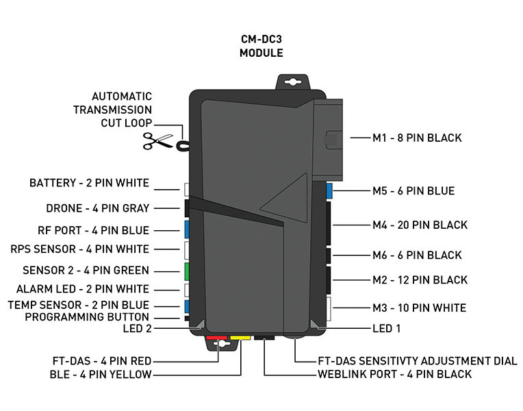 Firstech Remote Starter DC3 Universal Kit with Module, Hood-Pin, and Hood-Wire - FT-DC3LC - image 3