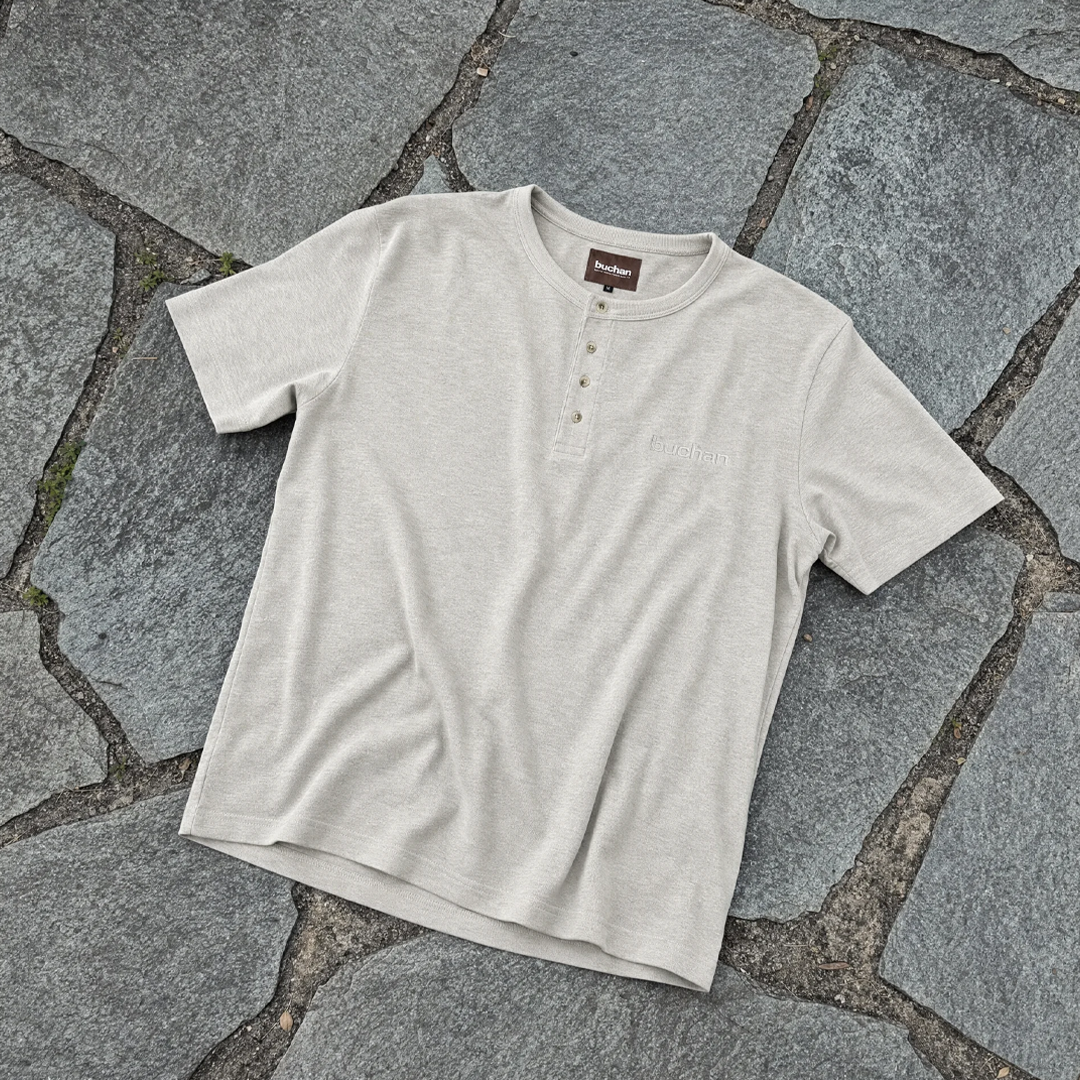 Henley T-Shirt - Light Beige
