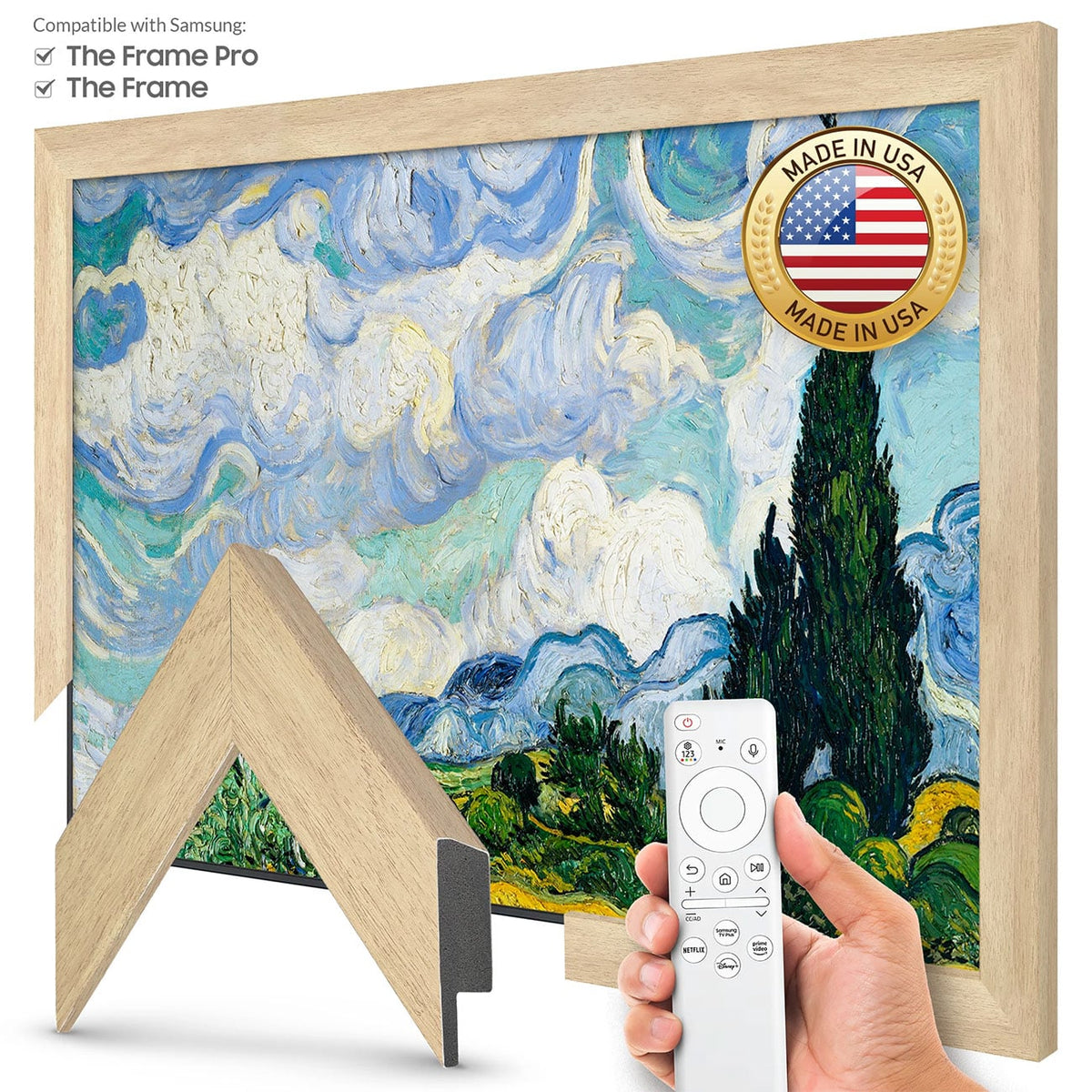 Frame My TV Samsung The Frame 50" Slim Frame In Museum Maple - FRM-SF-P6031-50-2021 - image 2