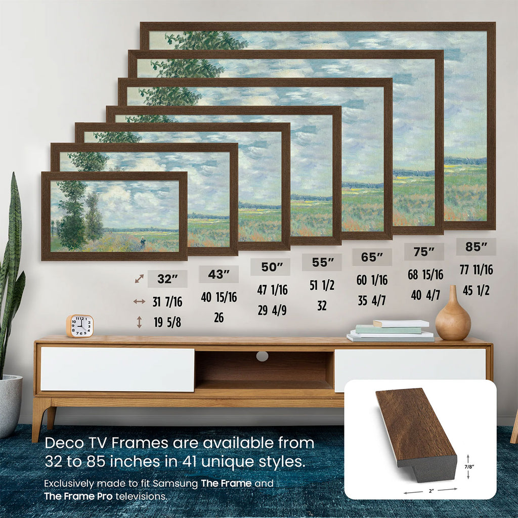 Frame My TV Samsung The Frame 50" Slim Frame In Museum Walnut - FRM-SF-P6033-50-2021 - image 8