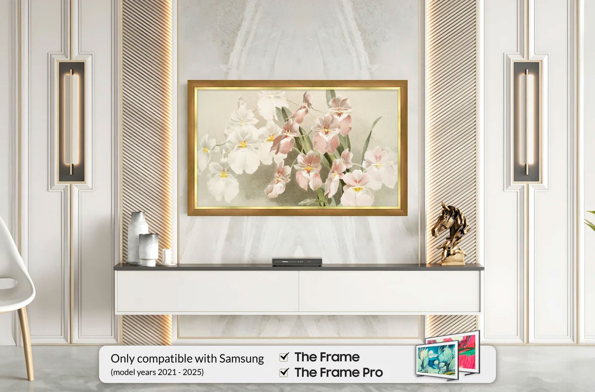 Frame My TV Samsung The Frame 85" Slim Frame In Modern Gold Leaf - FRM-SF-P6142-85-2021 - image 3
