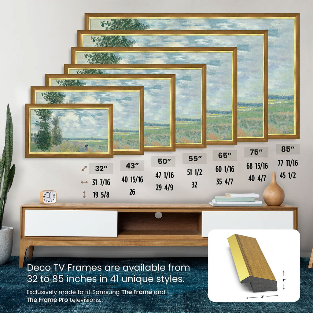 Frame My TV Samsung The Frame 75" Slim Frame In Modern Gold Leaf - FRM-SF-P6142-75-2021 - image 7