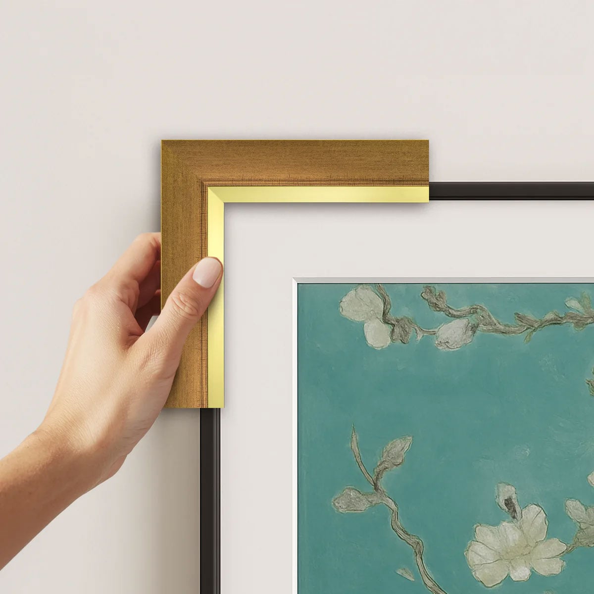 Frame My TV Samsung The Frame 75" Slim Frame In Modern Gold Leaf - FRM-SF-P6142-75-2021 - image 6
