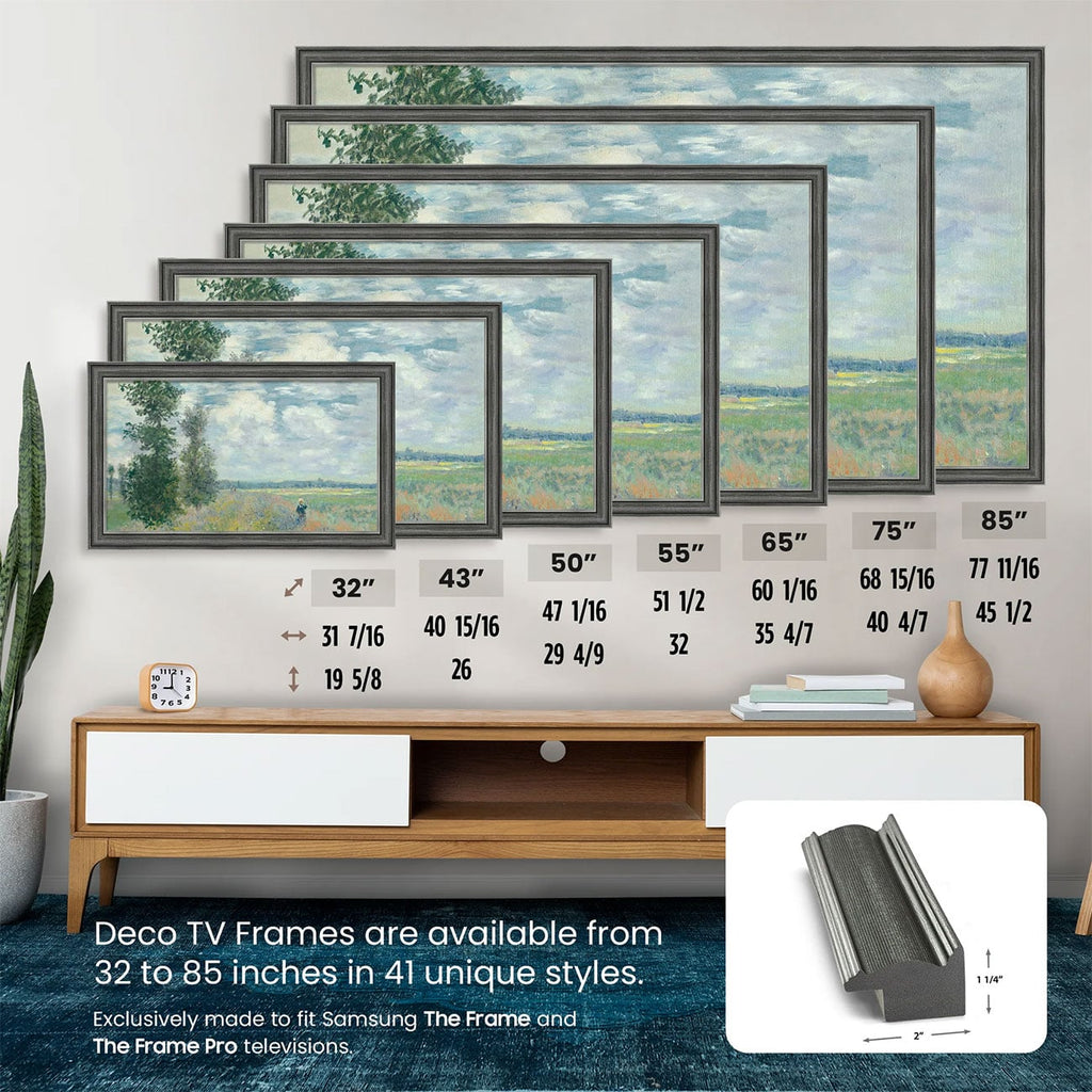 Frame My TV Samsung The Frame 75" Slim Frame In Industrial Iron - FRM-SF-P6368-75-2021 - image 7