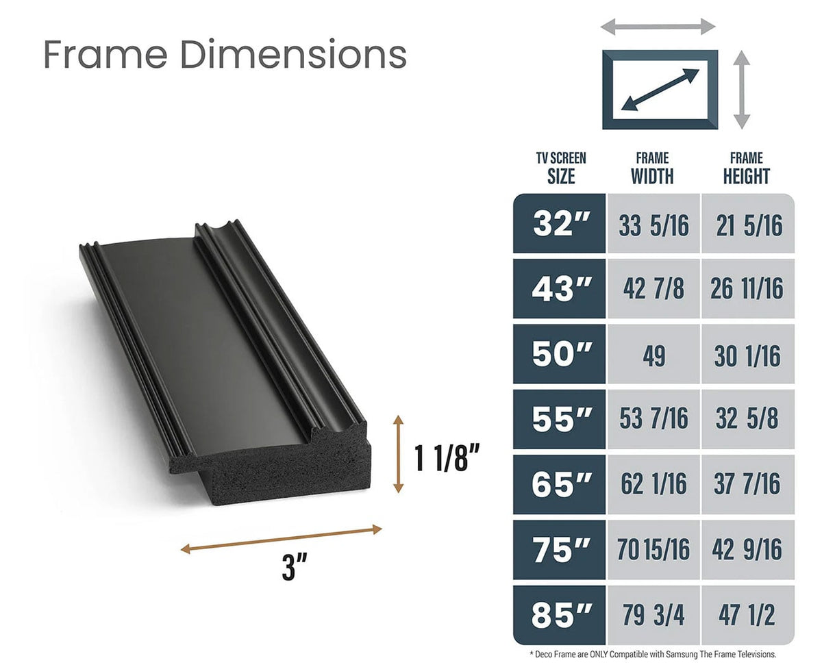 Frame My TV Samsung The Frame  55" Premiere Frame In Black - FRM-SF-D5182-55 - image 6