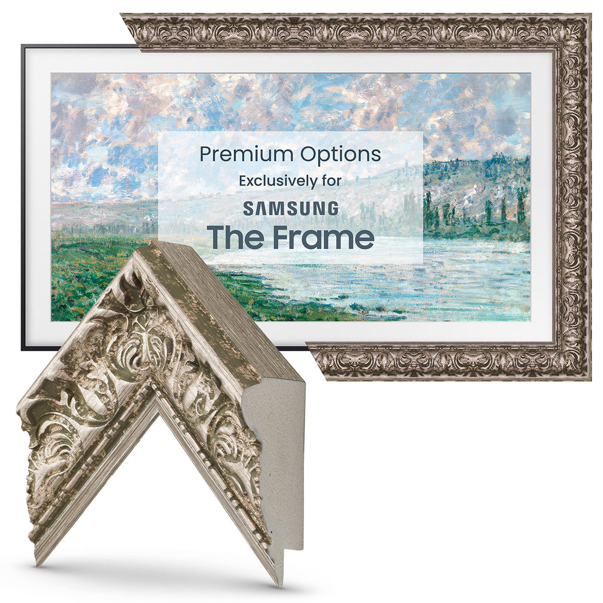 Frame My TV Samsung The Frame  85" Premiere Frame In Tuscan Silver - FRM-SF-D5086-85 - image 2