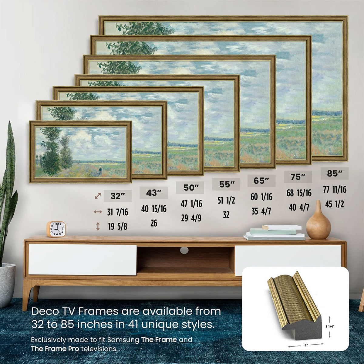Frame My TV Samsung The Frame 32" Premiere Slim Frame In Industrial Brass - FRM-SF-P6362-32-2021 - image 5