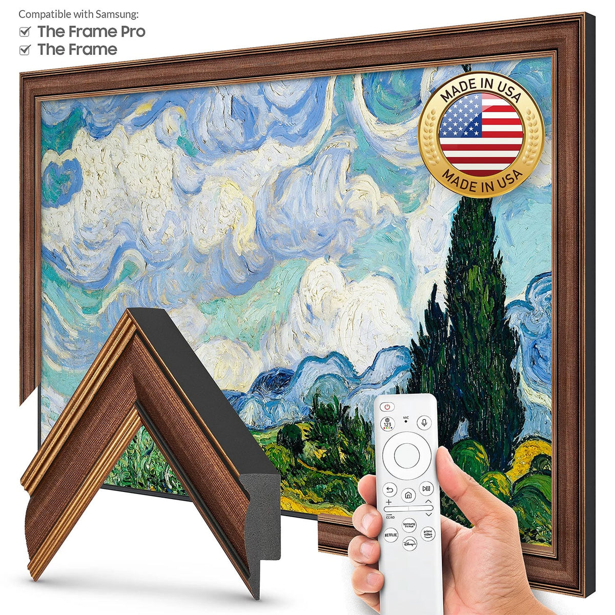 Frame My TV Samsung The Frame 75" Slim Frame In Industrial Copper - FRM-SF-P6366-75-2021 - image 2