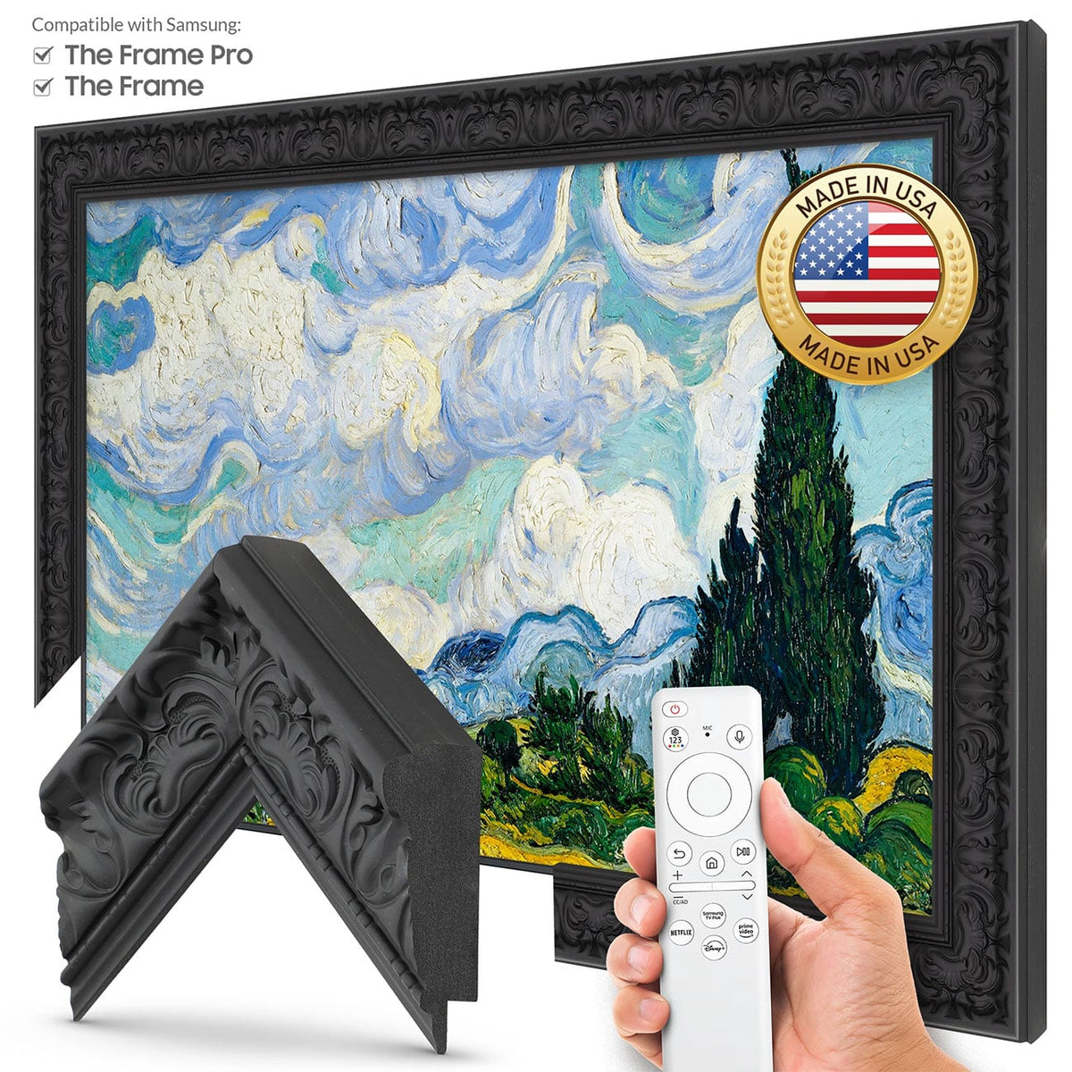 Frame My TV Samsung The Frame 50" Premiere Frame In Tuscan Matte Black - FRM-SF-P5089-50-2021 - image 2