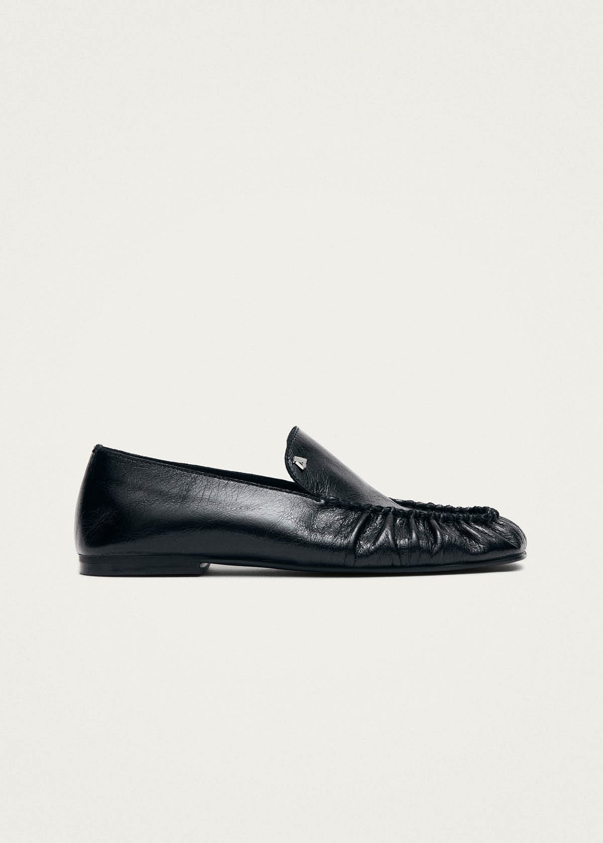 Gabe Rift Schwarze Leder-Loafer