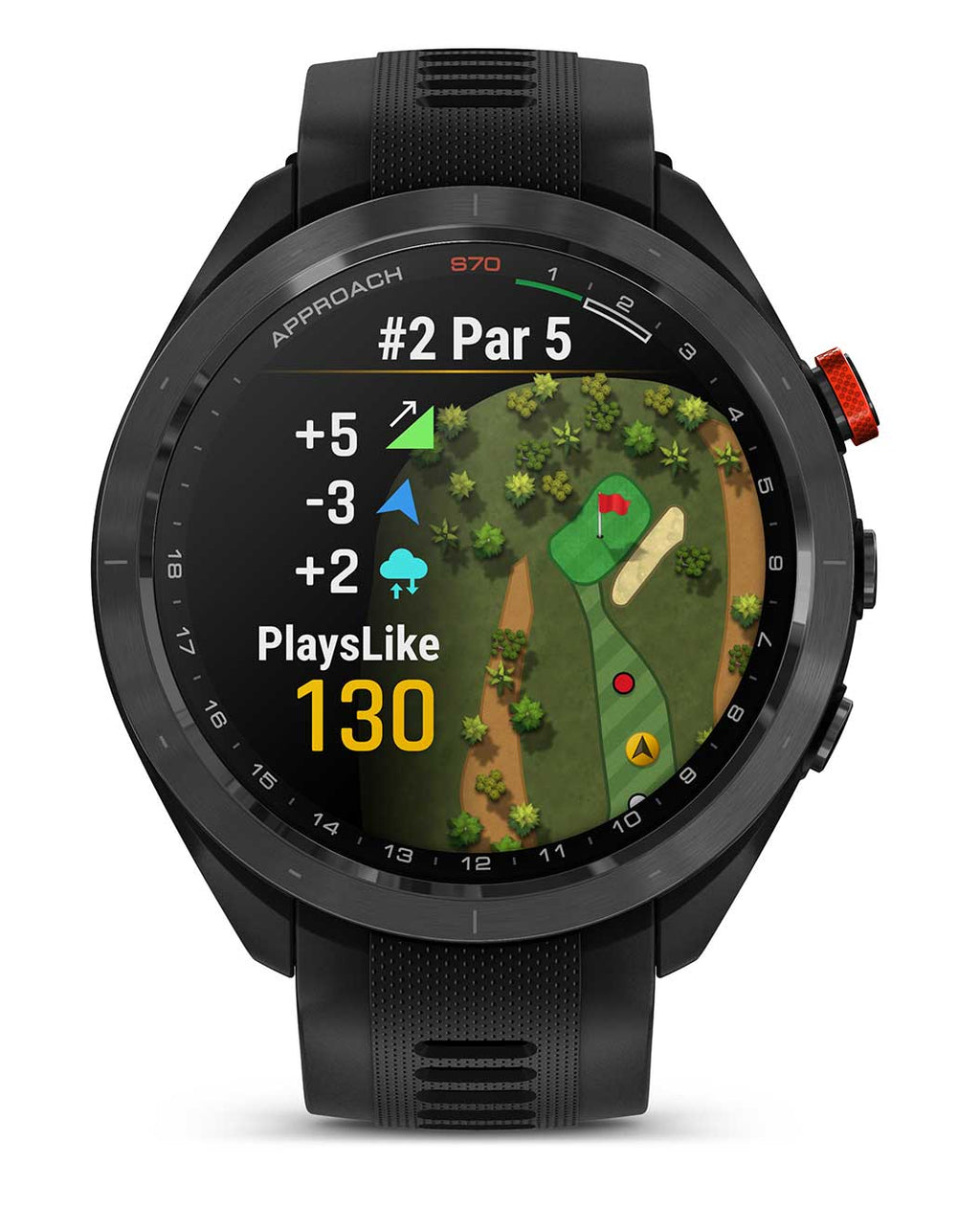 Garmin Approach S70 Black Silicone Band Smartwatch, 47mm - 010-02746-02 - image 2