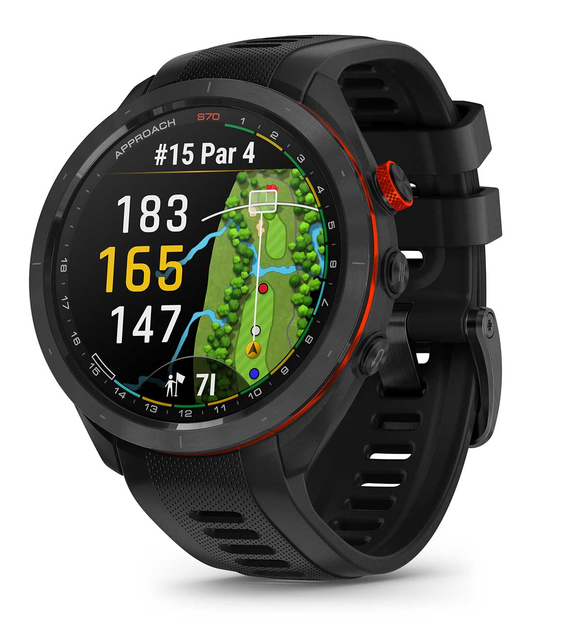 Garmin Approach S70 Black Silicone Band Smartwatch, 47mm - 010-02746-02 - image 1