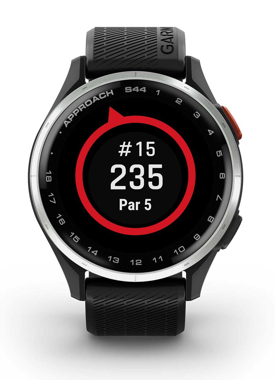 Garmin Approach S44 43mm Golf Smartwatch, Silver Aluminum with Black Silicone Band - 010-03009-00 - image 7