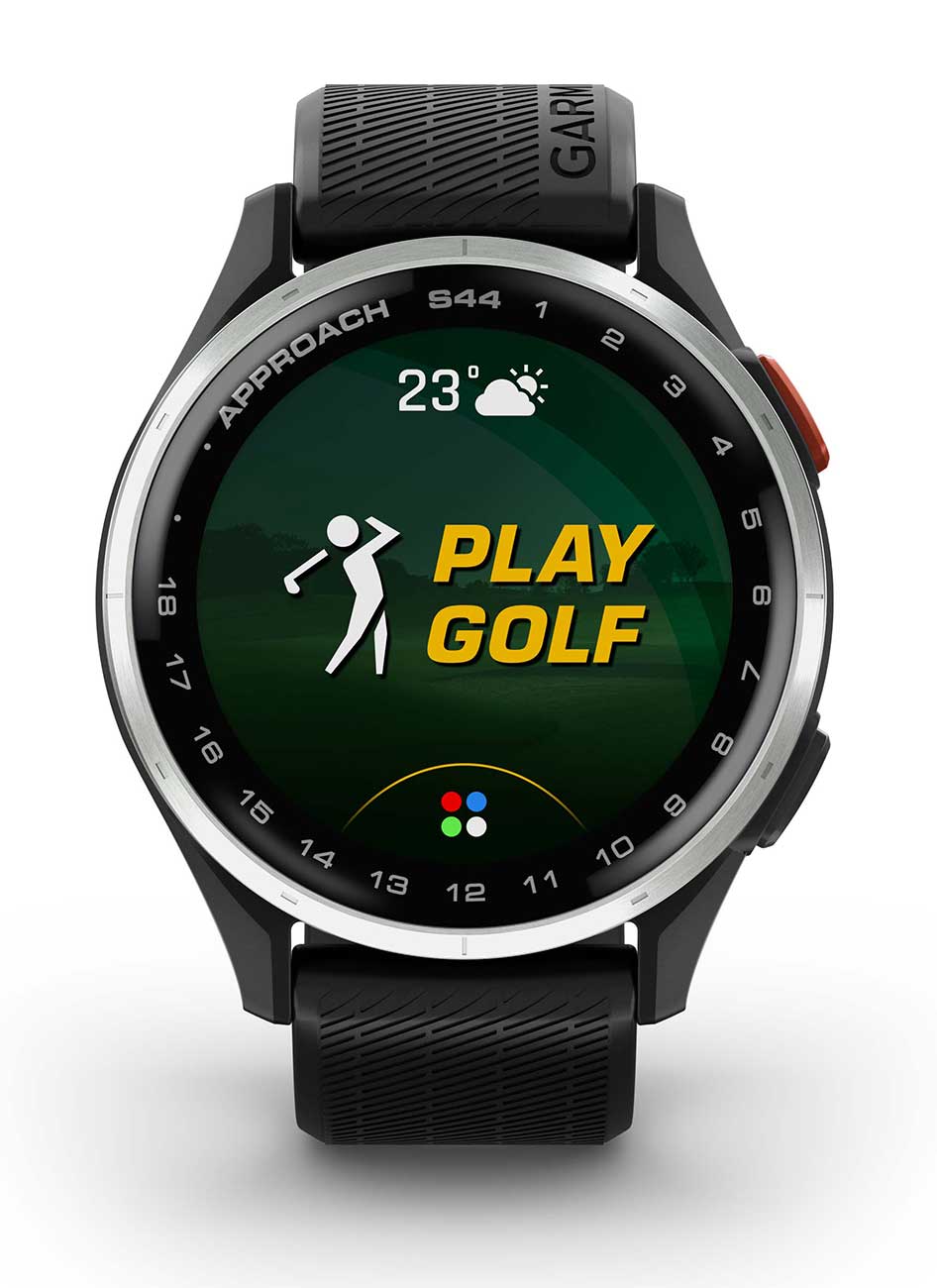 Garmin Approach S44 43mm Golf Smartwatch, Silver Aluminum with Black Silicone Band - 010-03009-00 - image 2