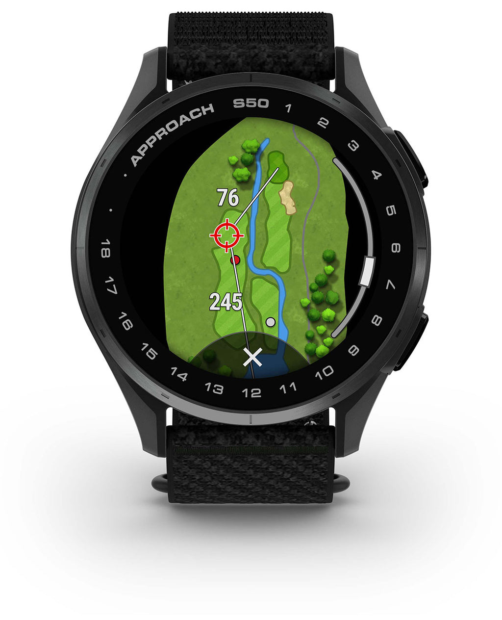 Garmin Approach S50 Golf Smartwatch 43mm Slate Aluminum Case with Black Band - 010-03010-00 - image 2
