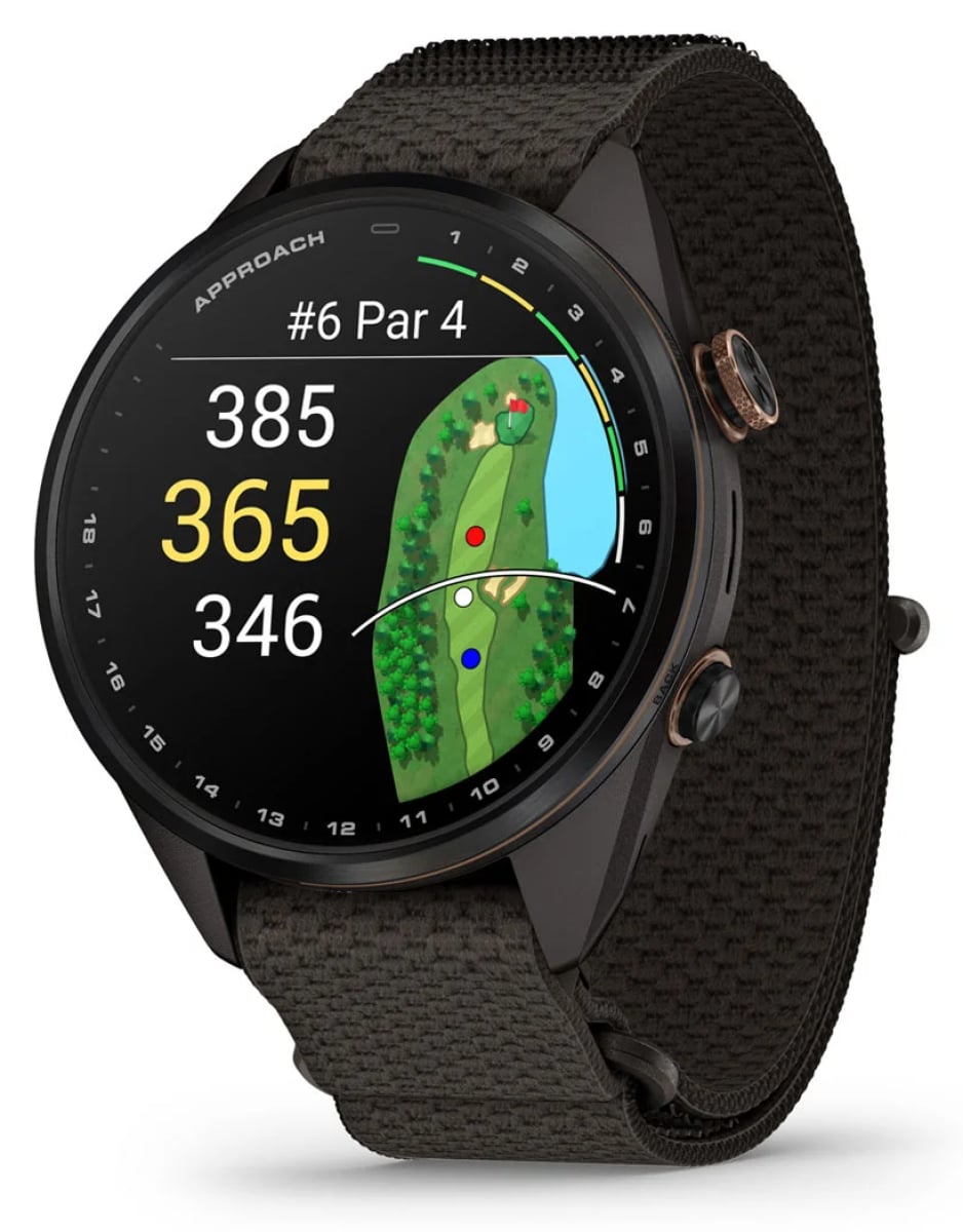 Garmin Approach S72 GPS Smartwatch 43mm in Carbon Gray/Heritage Bronze DLC Titanium with Pebble Gray Comf - image 1
