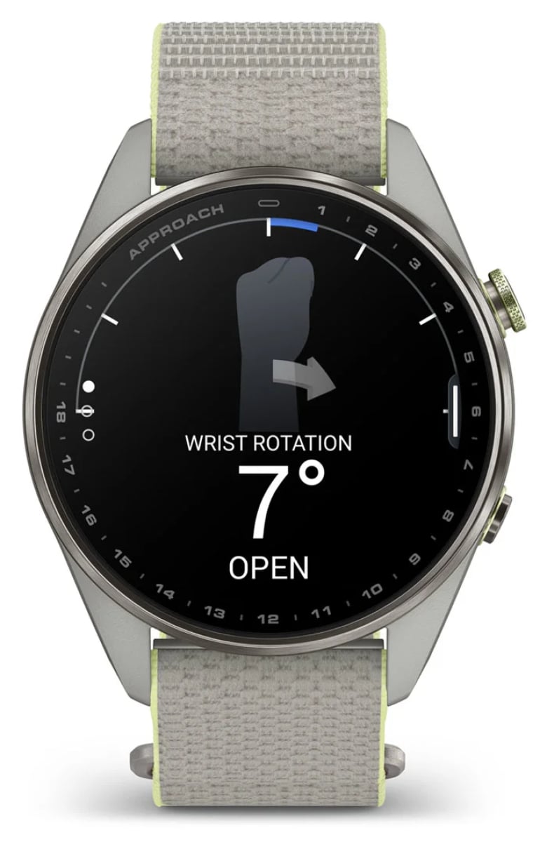 Garmin Approach S72 GPS Smartwatch 47mm in Silver/Citron Titanium Bezel with Fog Gray/Citron ComfortFit F - image 4