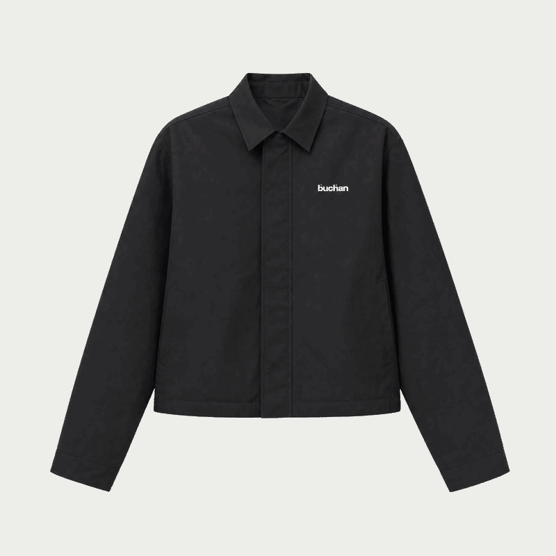 Water Reactive Croco Jacket - Black