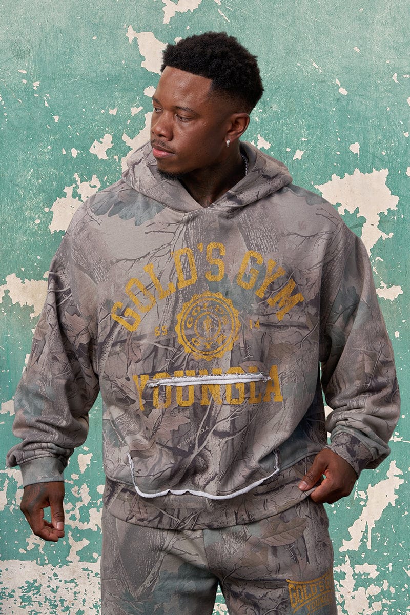 5167 - Sweat à capuche à écusson Gold's Iron Legacy