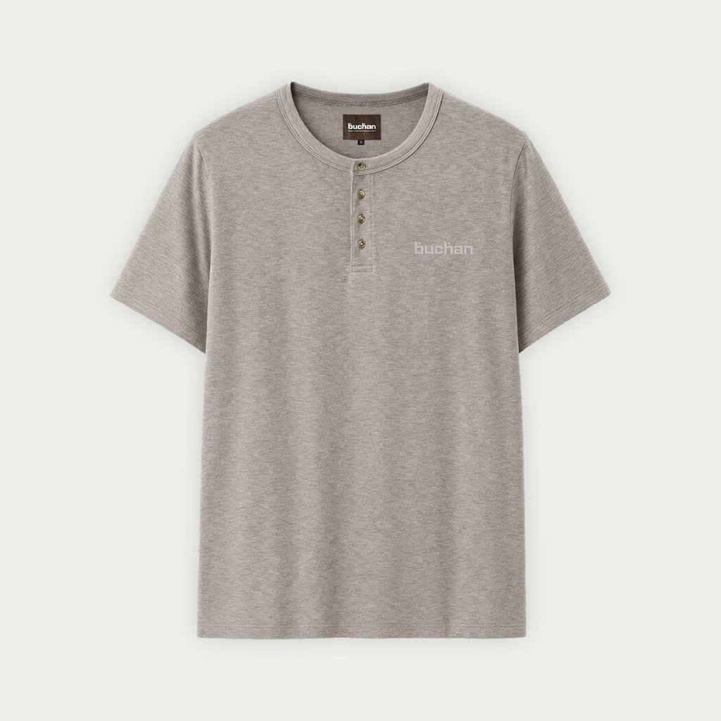 Henley T-Shirt - Dark Beige
