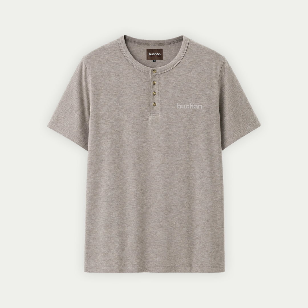 Henley T-Shirt - Dark Beige