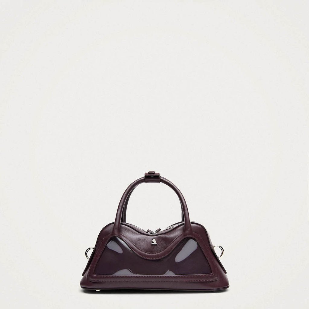 Hilma Mini-Tasche aus burgunderrotem Leder