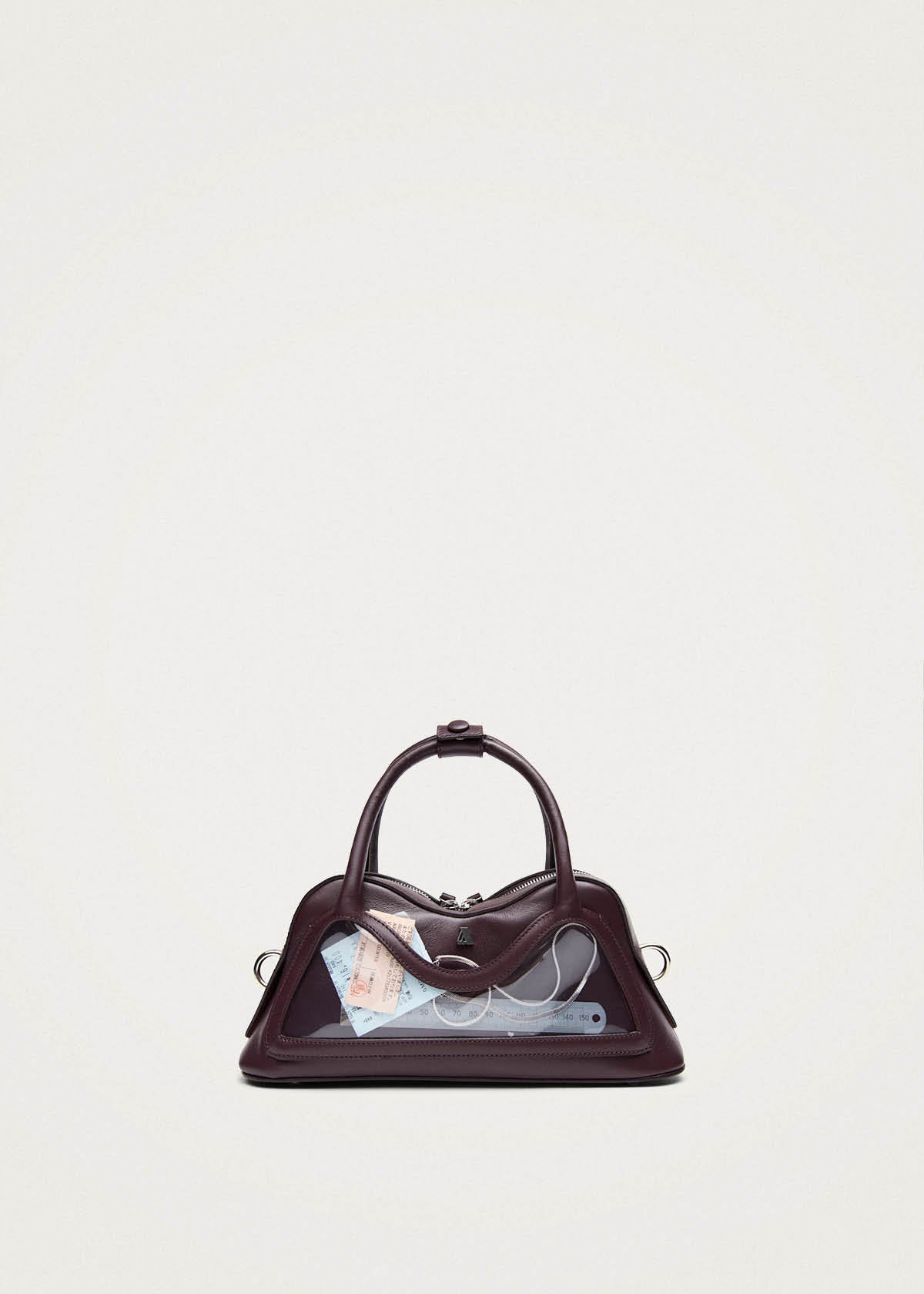 Hilma Mini-Tasche aus burgunderrotem Leder