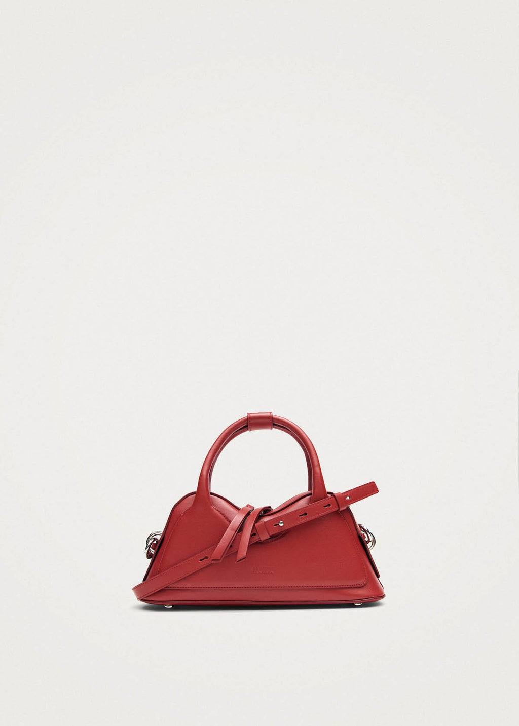Hilma Mini Vinyl Tas van Rood Leer