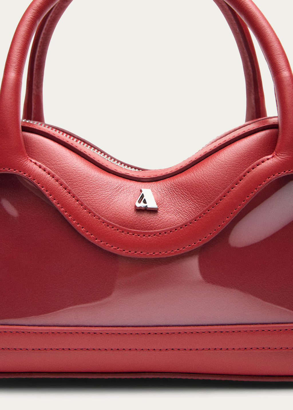 Hilma Mini Vinyl Tas van Rood Leer