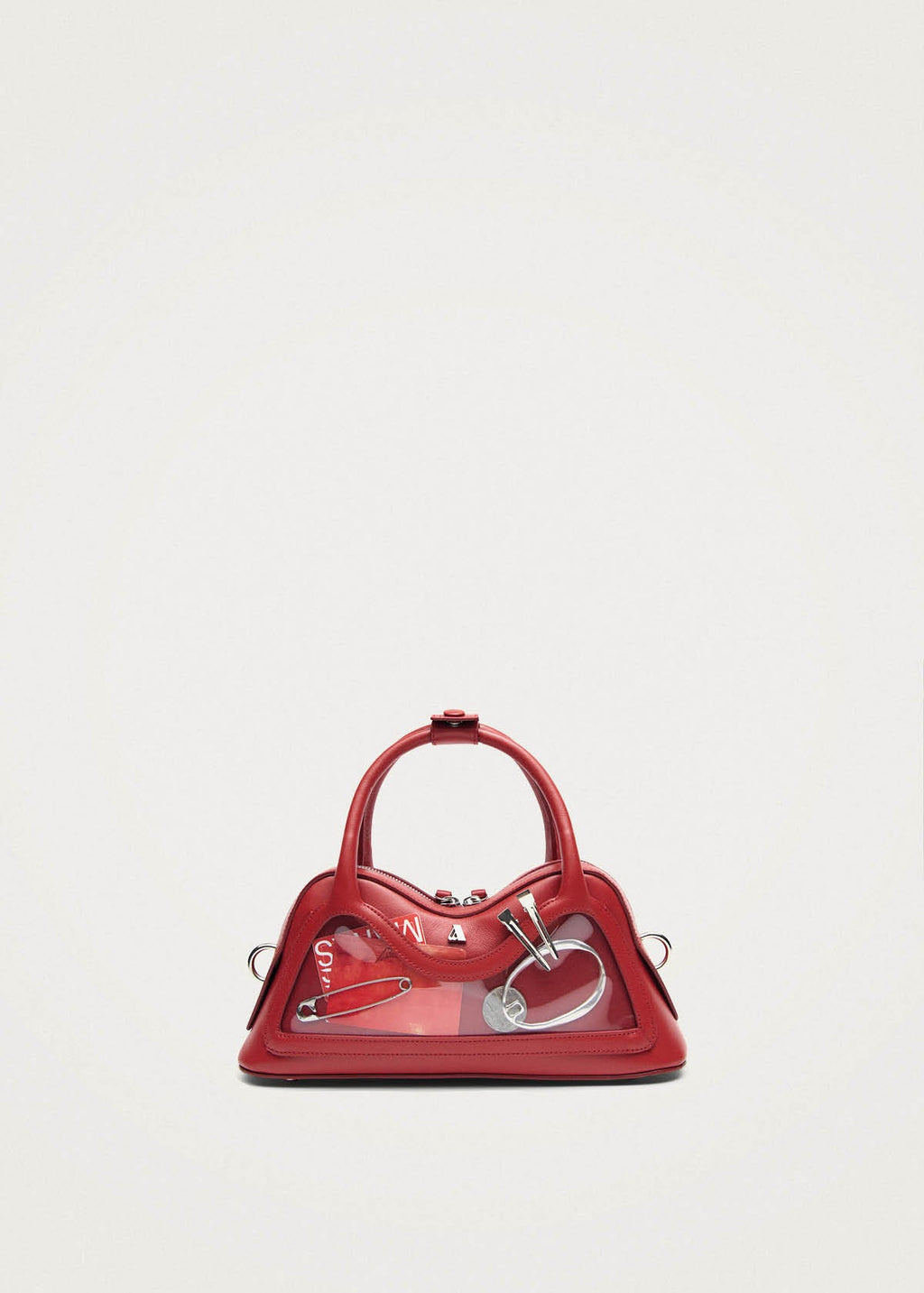 Hilma Mini Vinyl Tas van Rood Leer