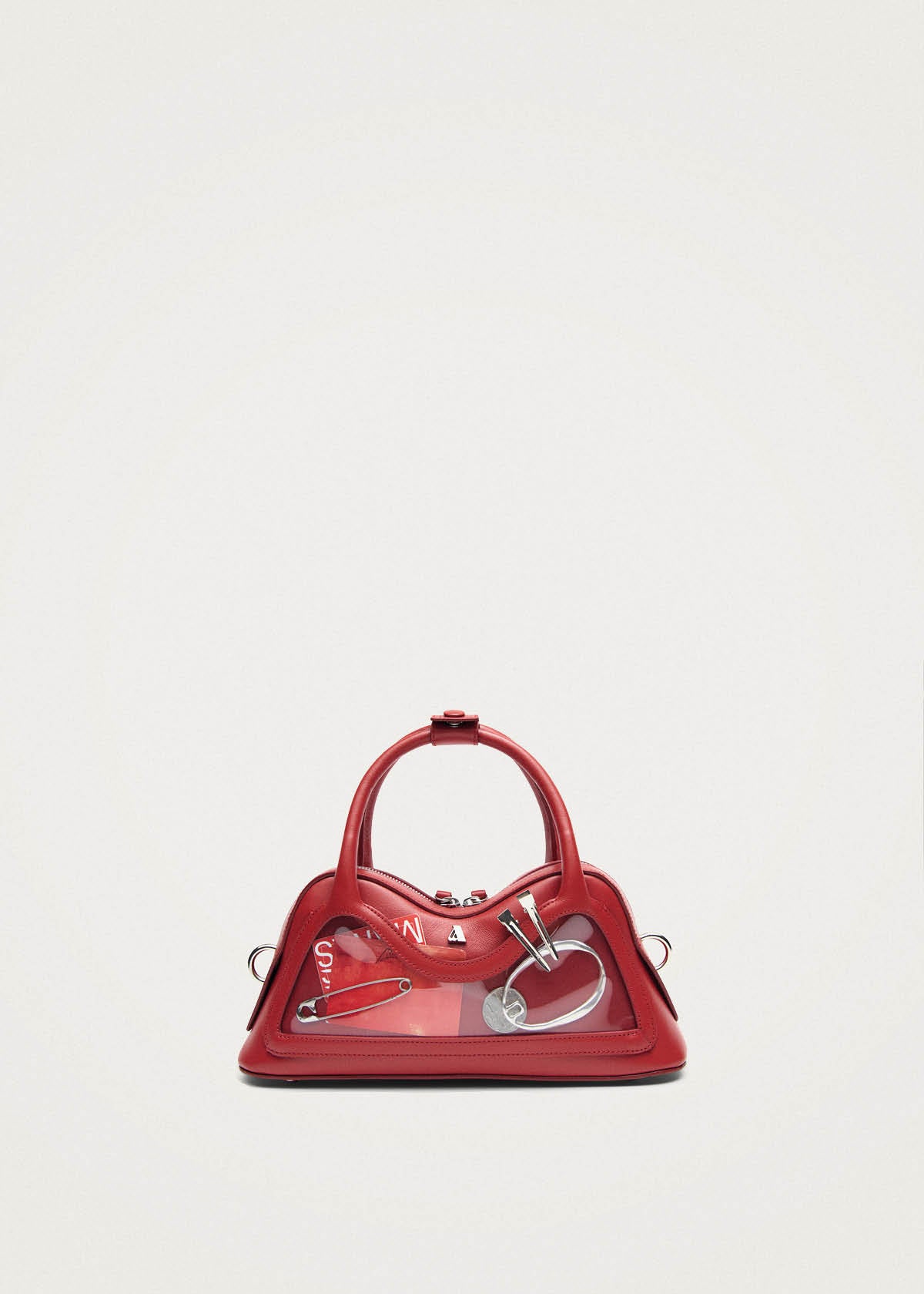Hilma Mini Vinyl Tas van Rood Leer