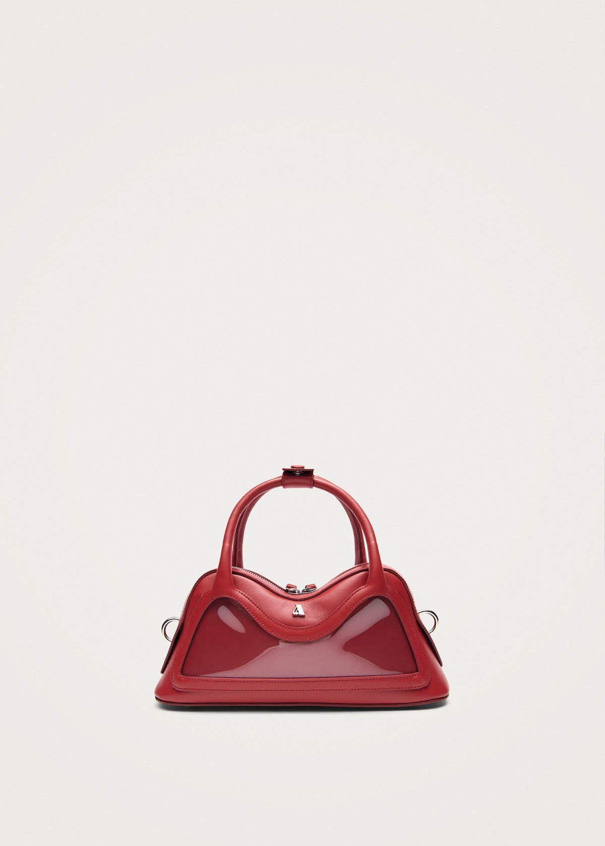 Hilma Mini Vinyl Tas van Rood Leer