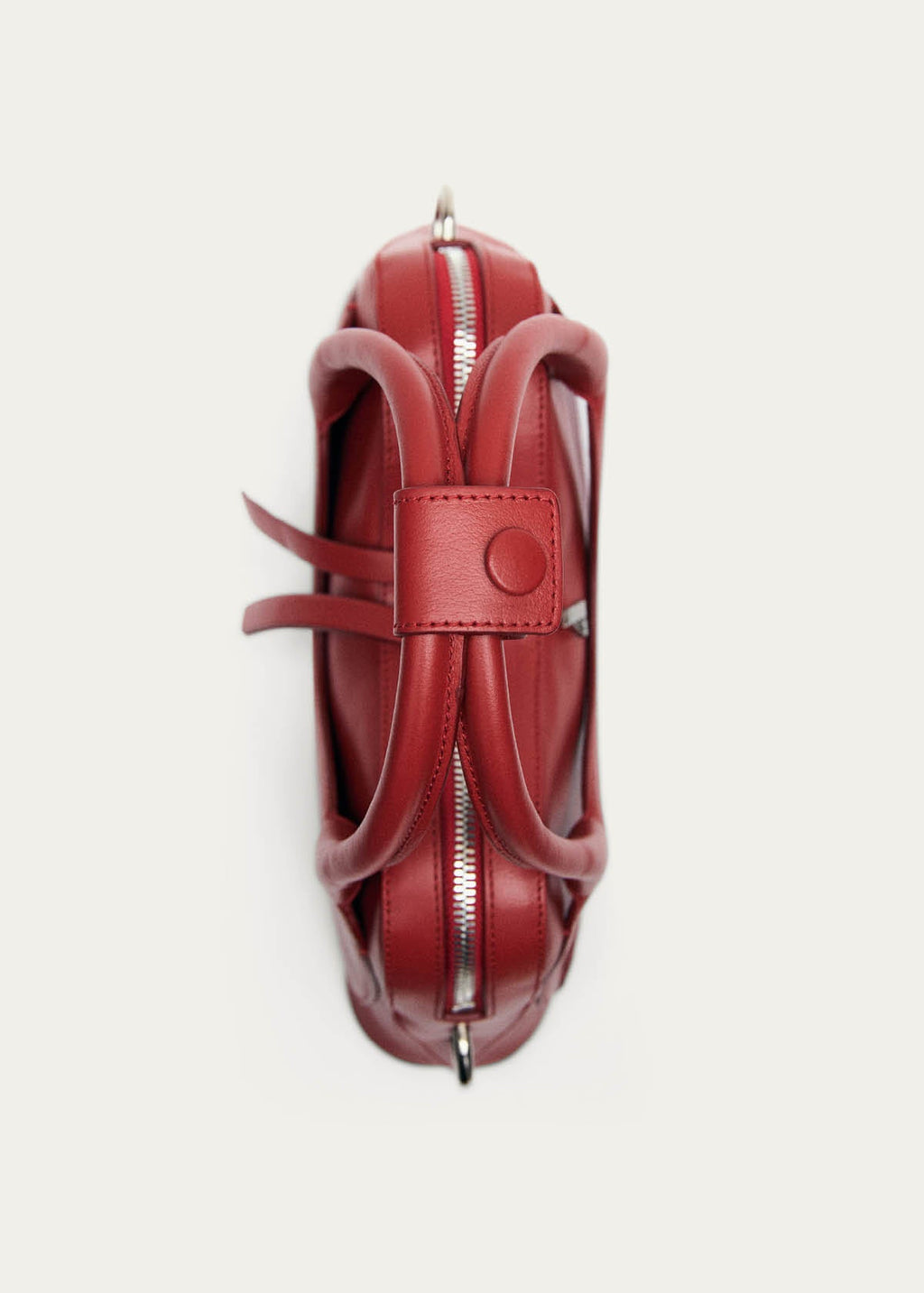 Hilma Mini Vinyl Tas van Rood Leer