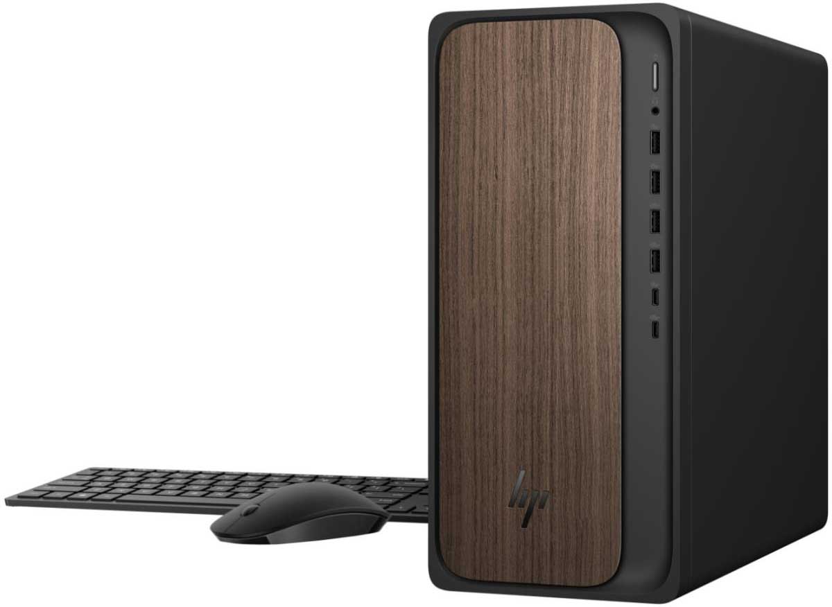 HP OmniDesk AI Desktop Computer Intel Core Ultra 5 225 16GB RAM 512GB SSD in Dark Wood - M03-0010 - image 1