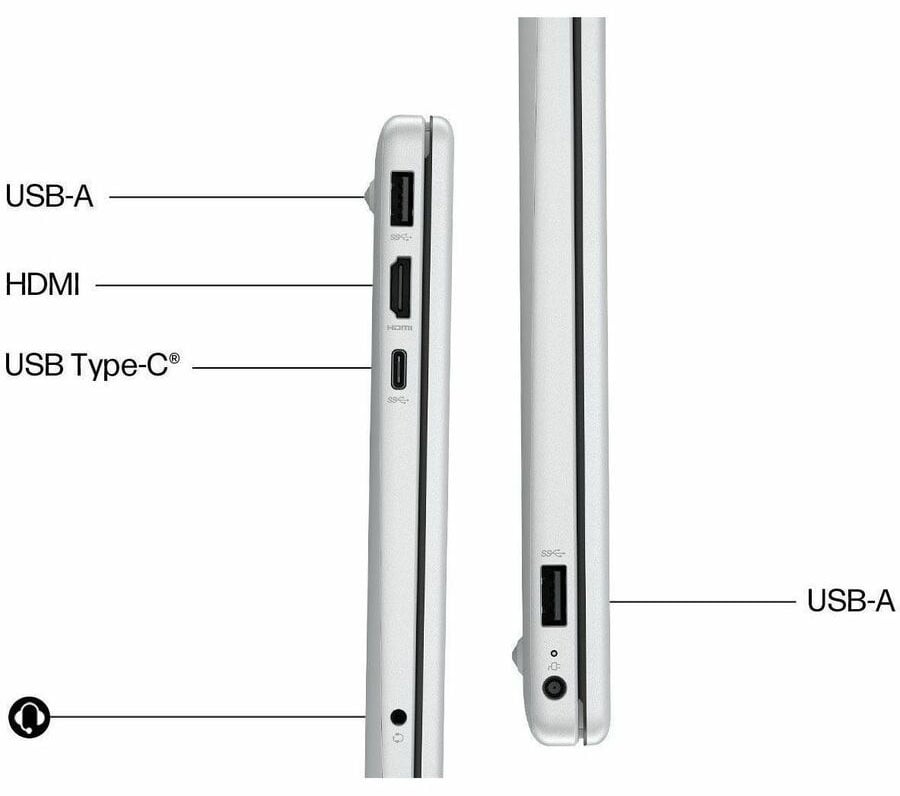 HP OmniBook 3 15.6-Inch Copilot+ PC Laptop AMD Ryzen AI 5 340 16GB RAM 1TB SSD in Glacier Silver - 15-FN0 - image 5