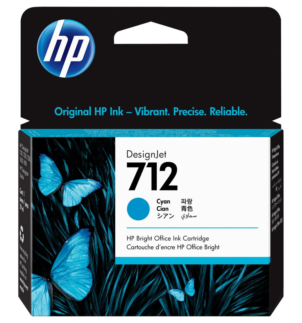 HP 712 29ml DesignJet Ink Cartridge in Cyan - 3ED67A - image 1