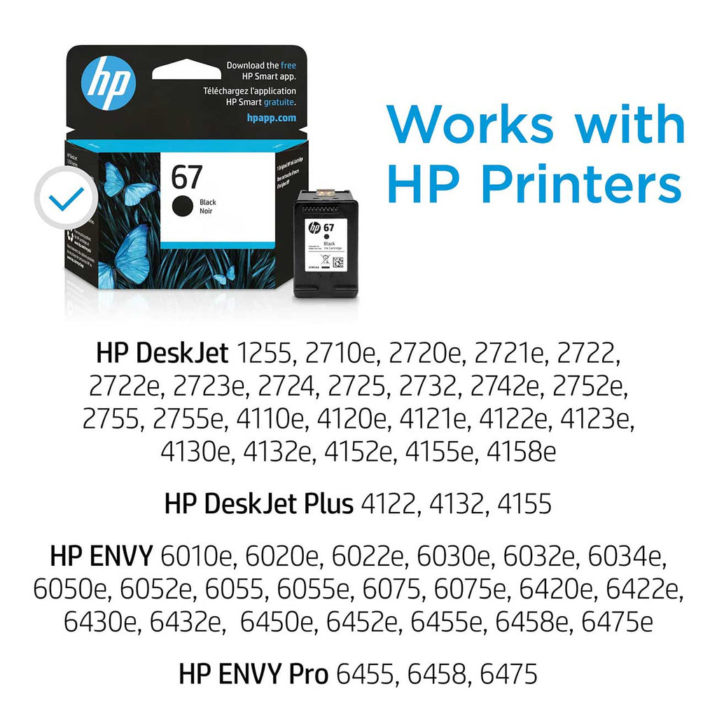 HP 67 Original Ink Cartridge in Black - 3YM56AN/140 - image 2