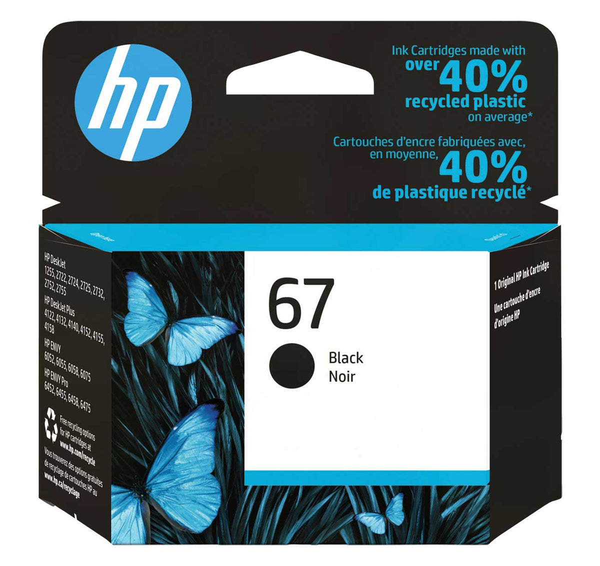 HP 67 Original Ink Cartridge in Black - 3YM56AN/140 - image 1