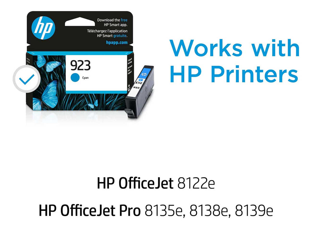 HP 923 Cyan Original Ink Cartridge in Cyan - 4K0T0LN - image 2