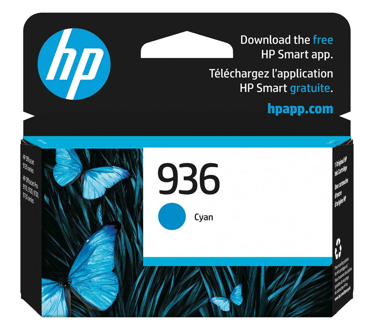 HP 936 Original Ink Cartridge in Cyan - 4S6U9LN - image 1