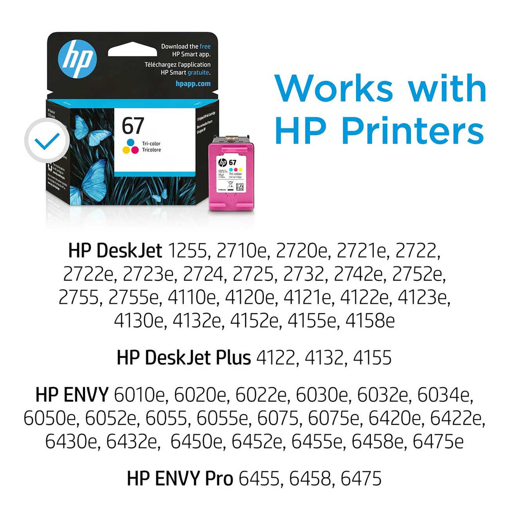 HP 67 Original Ink Cartridge in Tri-Color - 3YM55AN/140 - image 2