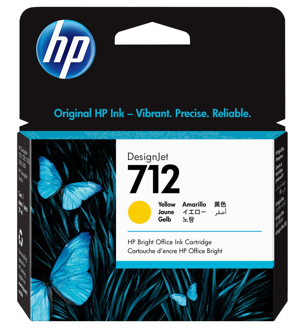 HP 712 29ml DesignJet Ink Cartridge in Yellow - 3ED69A - image 1