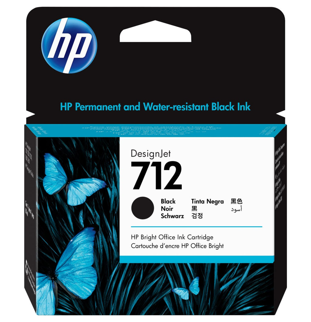HP 712 80ml DesignJet Ink Cartridge in Black - 3ED71A - image 1