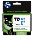 HP 712 29ml DesignJet Ink Cartridge in Cyan (3-Pack) - 3ED77A - image 1