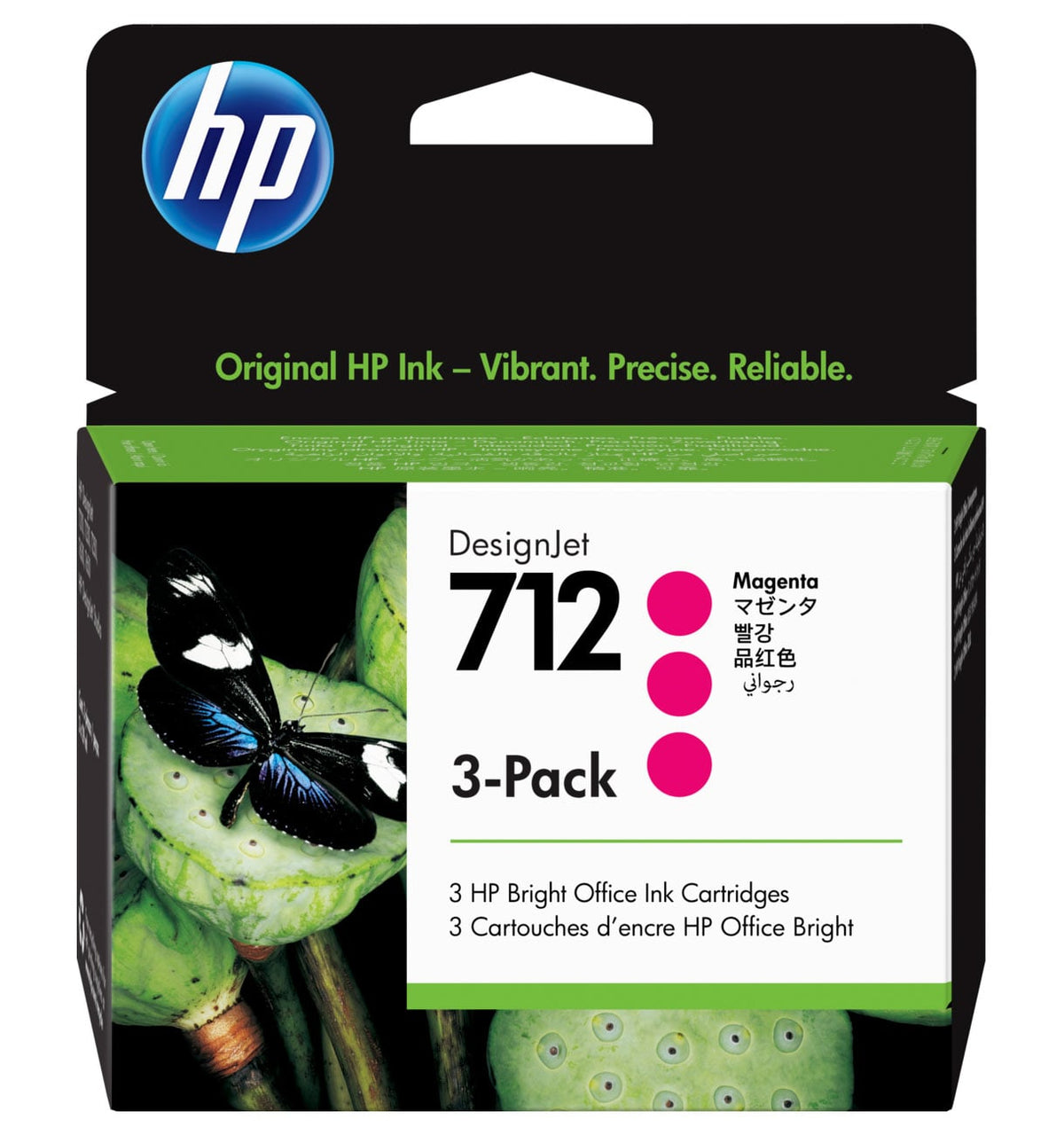 HP 712 29ml DesignJet Ink Cartridge in Magenta (3-Pack) - 3ED78A - image 1