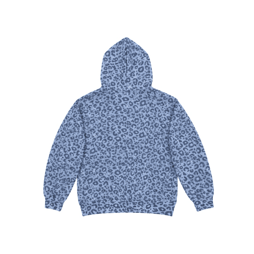 VYBES Blue Leopard Zip Up