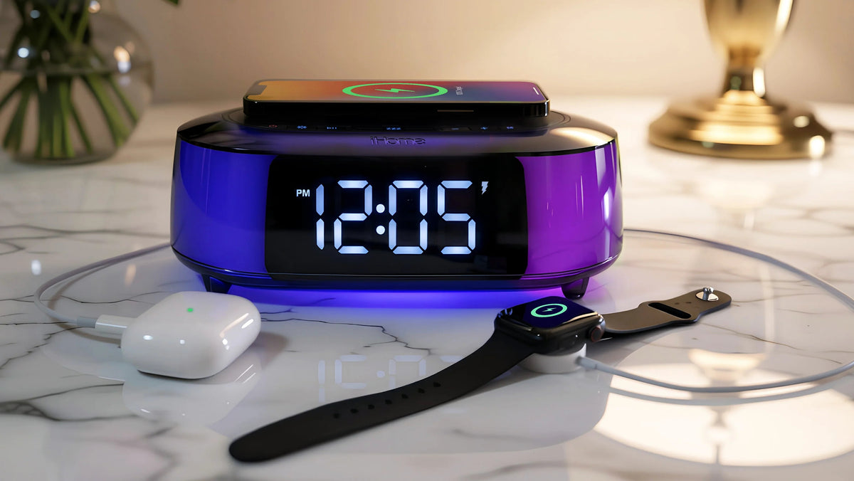 iHome Clock Radio with Wireless Charger and Bluetooth Speaker - IBTW282B.EXV25 - image 5
